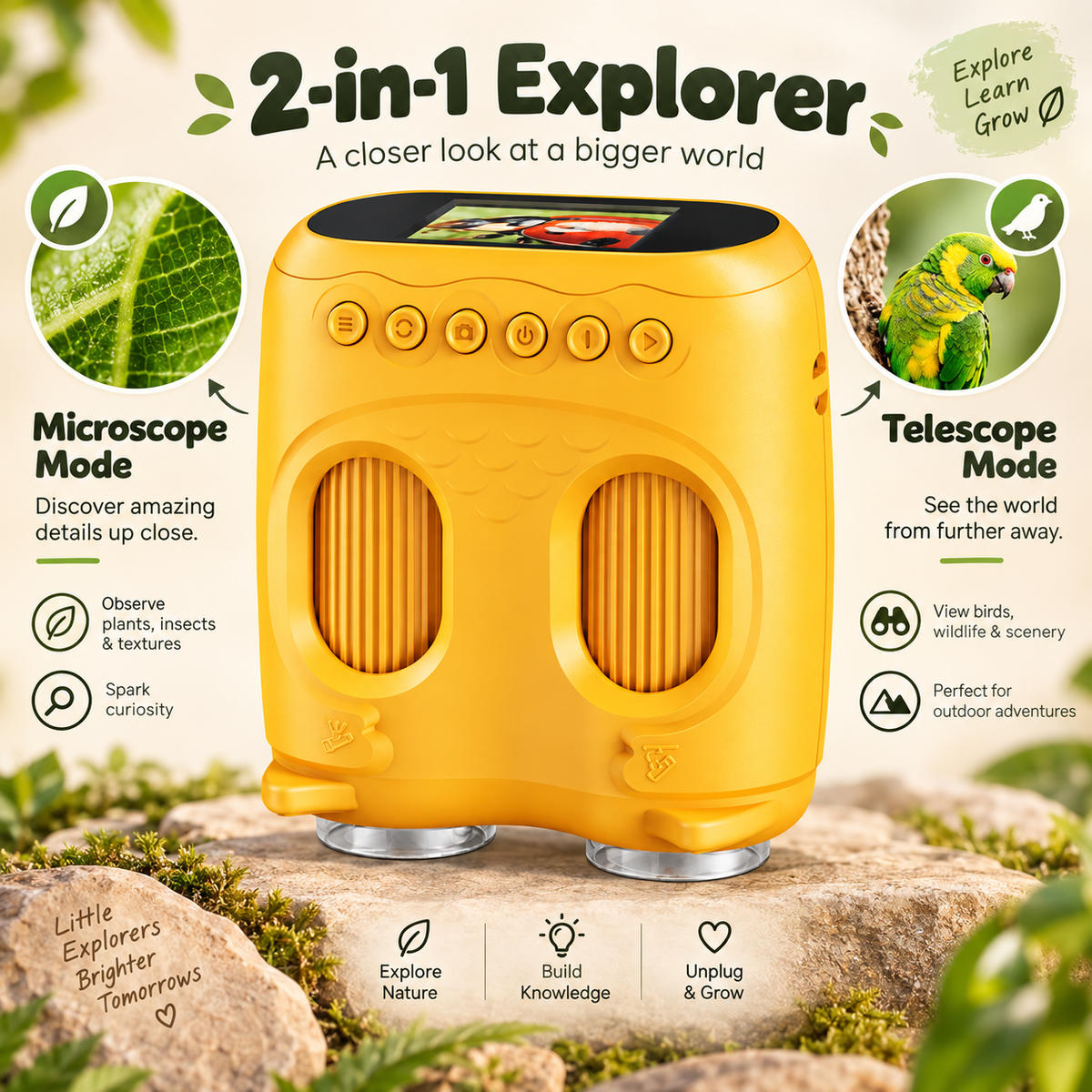 Movolla™ 2-in-1 Explorer Microscope & Telescope